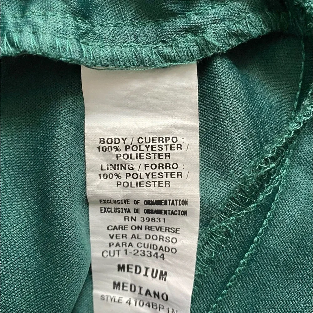 Green Y2K Homecoming Pleated Halter Fit-Flare Cocktail Mini Babydoll Dress Sz M - Picture 8 of 8